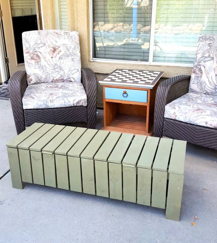 Handmade Outdoor Coffee Table Storage Bench