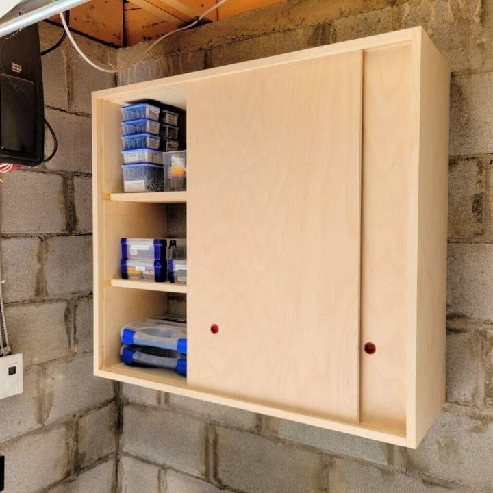 Handmade Wall Cabinet With Sliding Doors