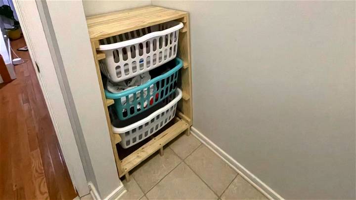 Handmade Wooden Laundry Basket Dresser