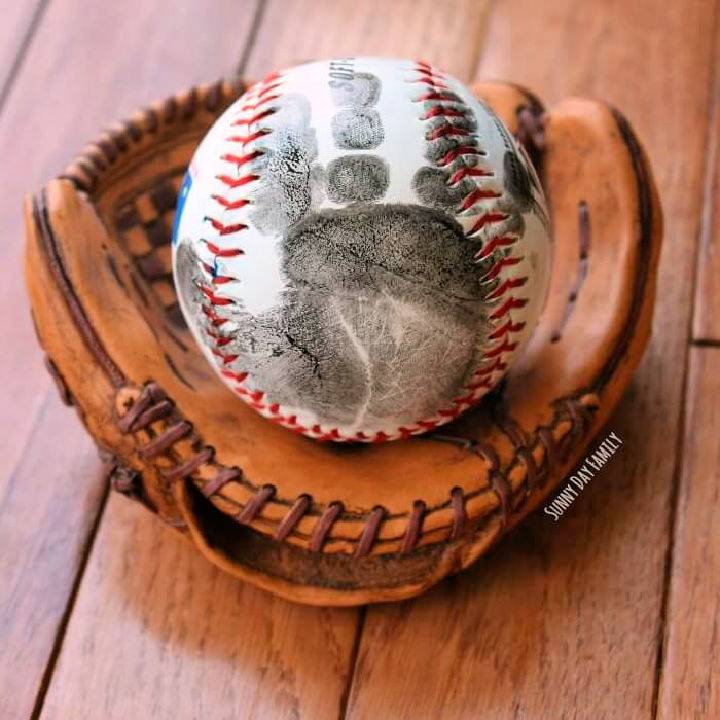 Handprint Baseball for Father's Day Gift