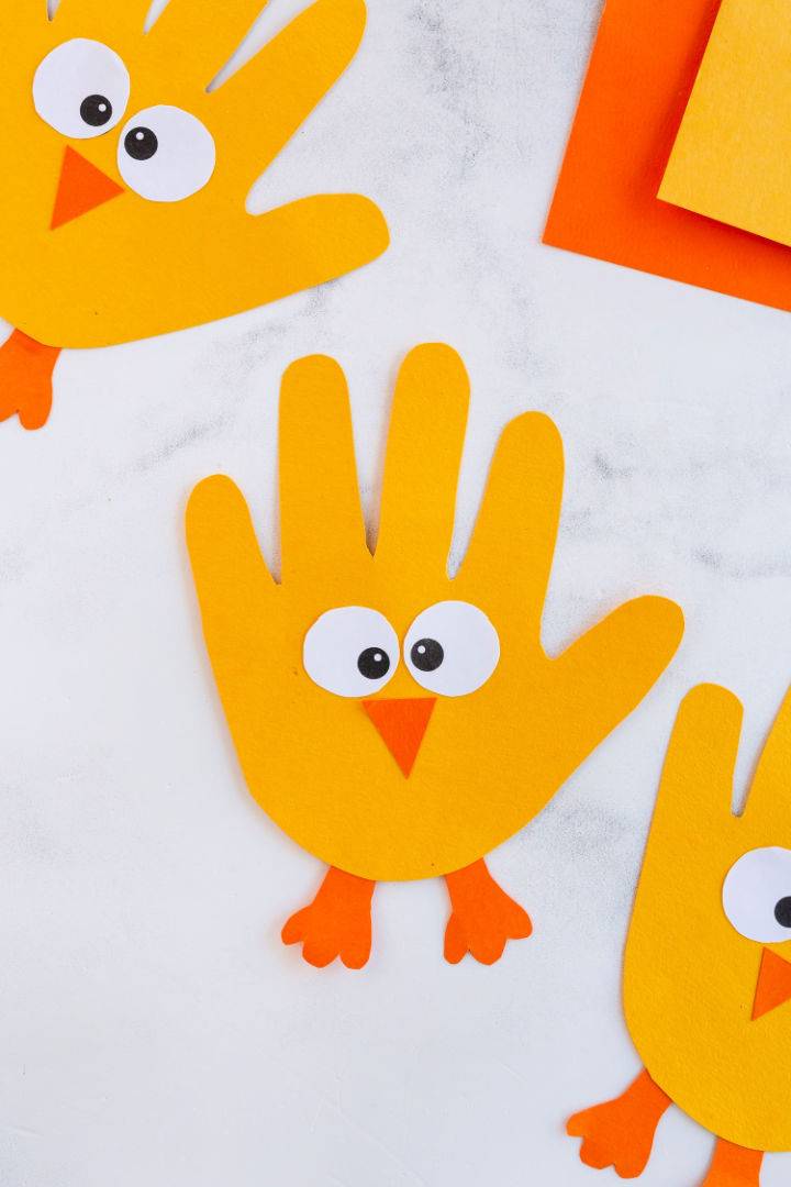 Handprint Chick Craft for Kids