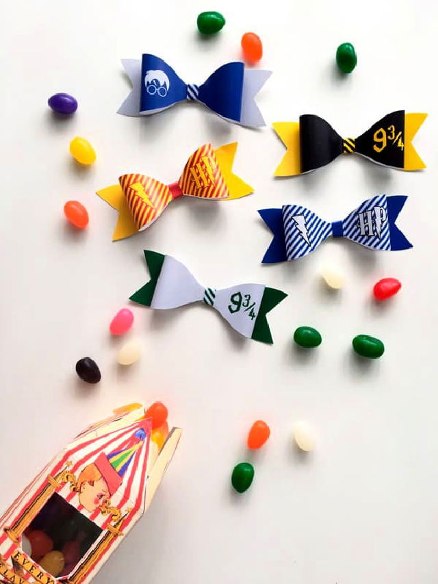 Harry Potter Paper Bows With Free Printable