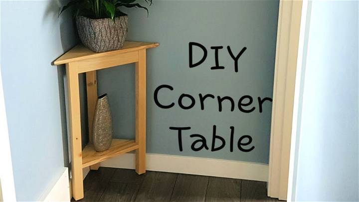 Homemade Corner End Table