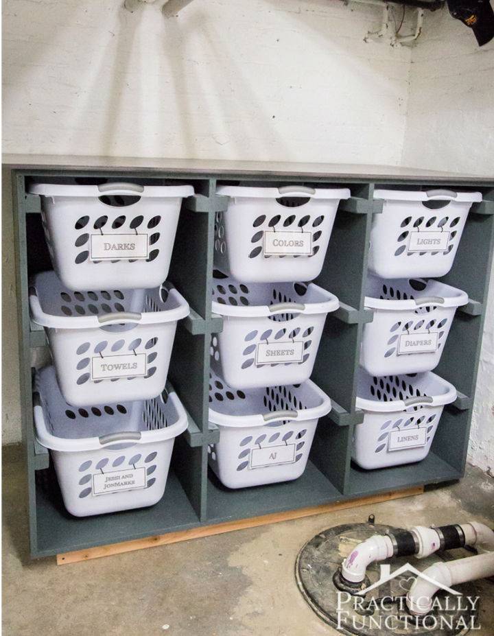 Homemade Laundry Basket Dresser