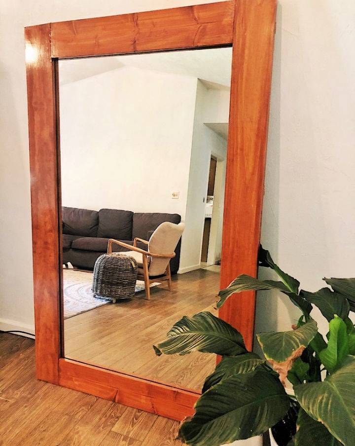 Homemade Oversized Mirror Frame