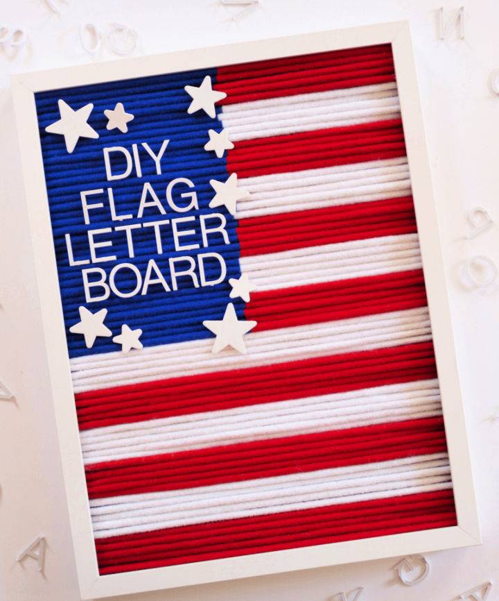 Homemade Patriotic Letterboard for Decorations