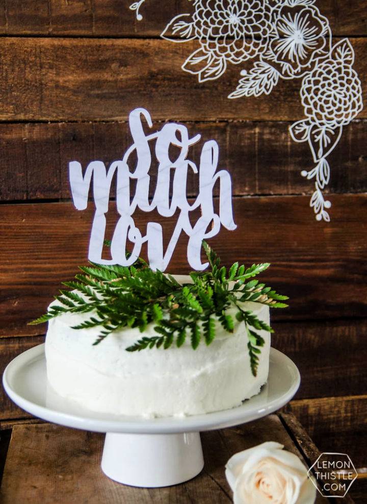 Homemade Wedding Cake Topper