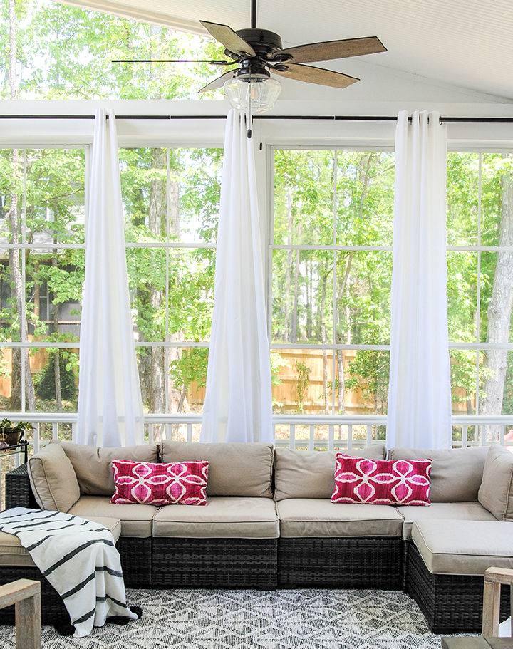 How to Hang Outdoor Porch Curtains