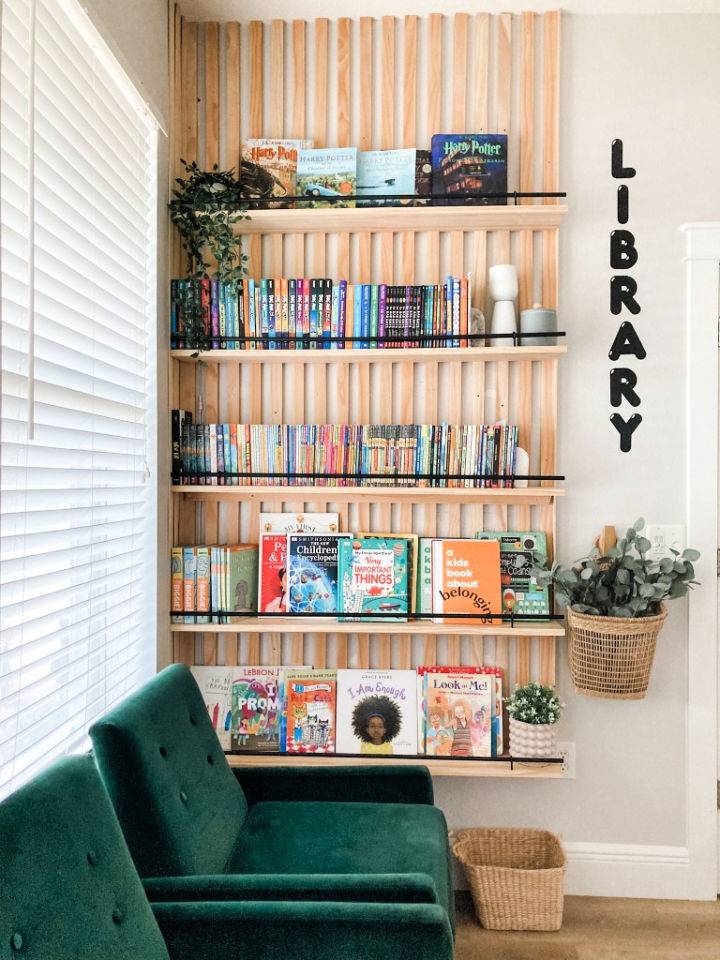 How to Make Slat Wall Bookshelves