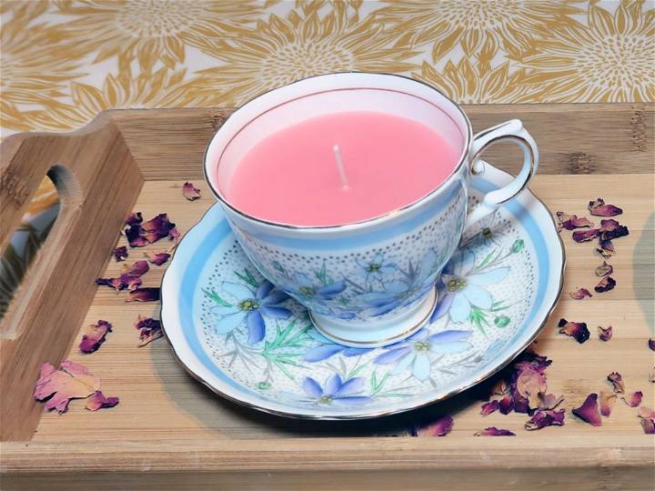 How to Make Vintage Style Teacup Candle