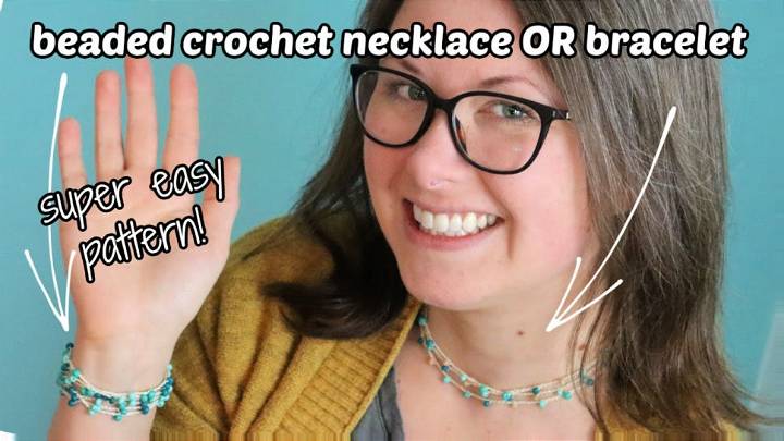 How to Make a Beaded Necklace Free Crochet Pattern