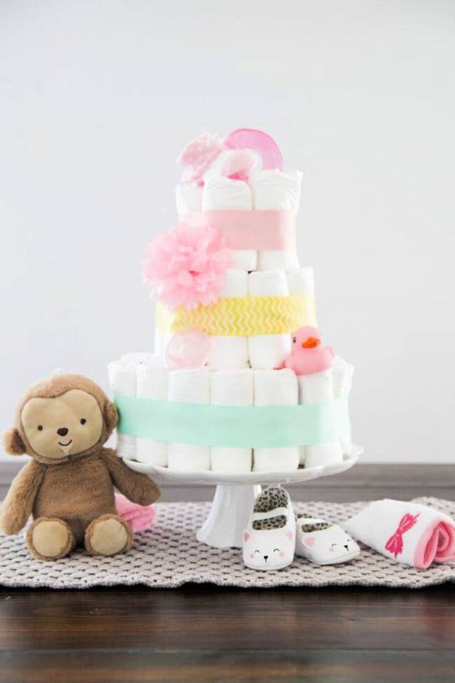 How to Make a Diaper Cake in 3 Easy Steps