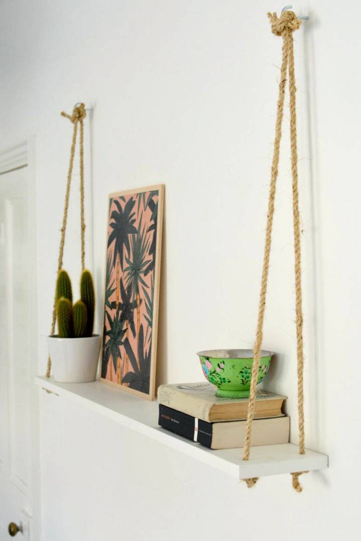 How to Make a Hanging Rope Shelf