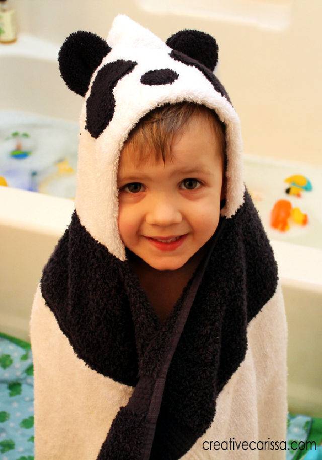 How to Make a Panda Bear Hooded Towel