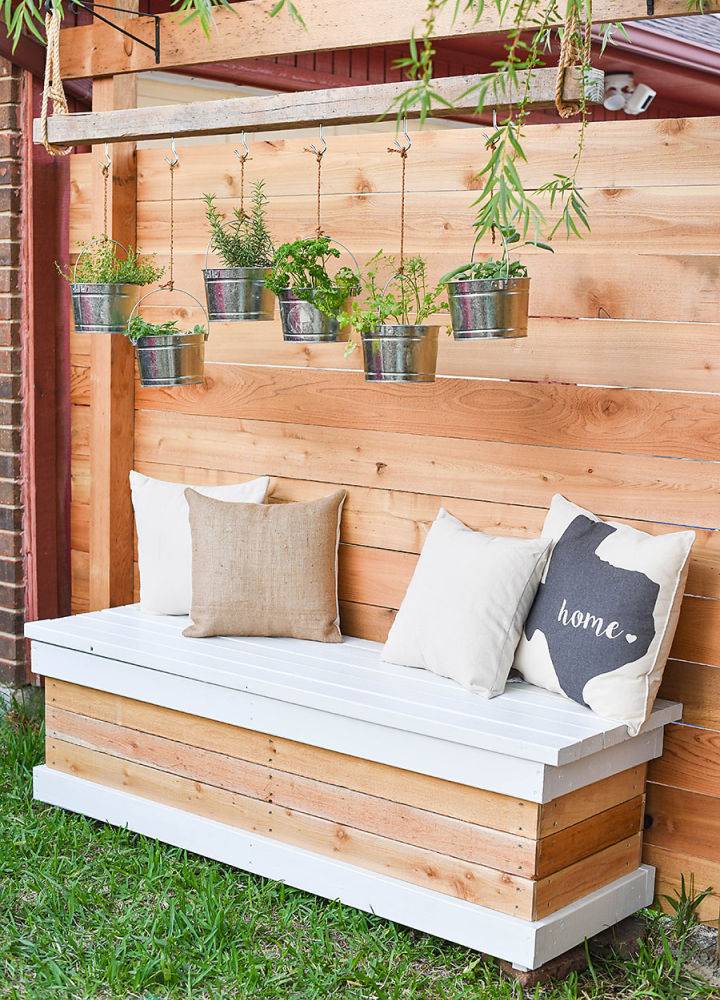 How to Make a Wooden Outdoor Storage Bench