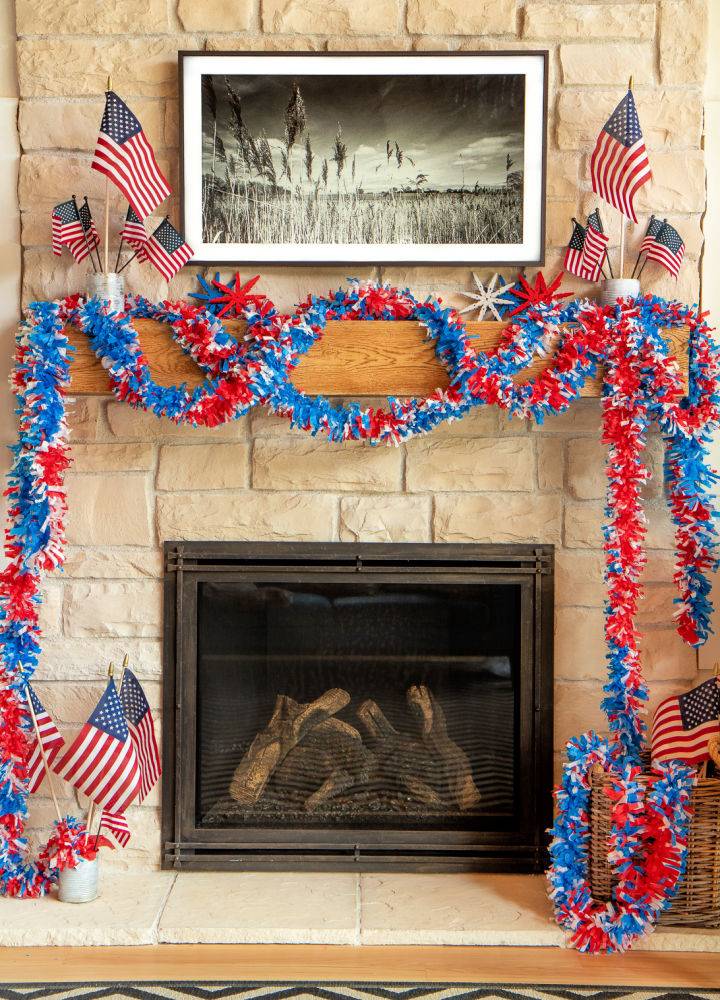 Independence Day Tissue Paper Garland