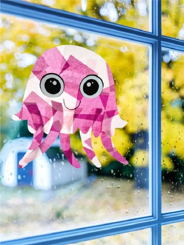 Make Jellyfish Sun Catcher With Free Template