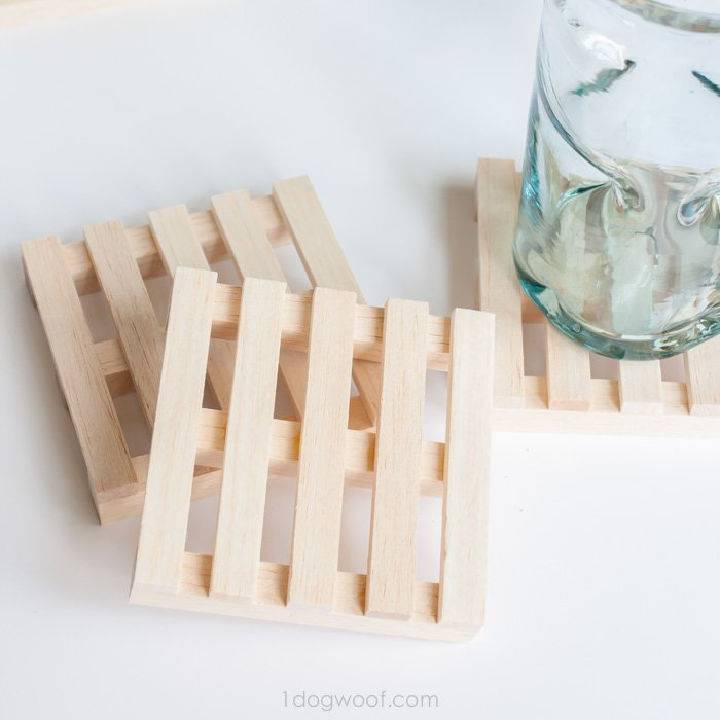 Last Minute Wooden Pallet Coasters Gift for Dad