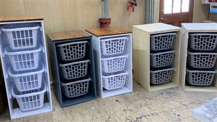 Laundry Basket Dresser Woodworking Plan