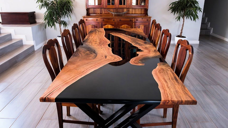 Luxurious DIY Epoxy River Table