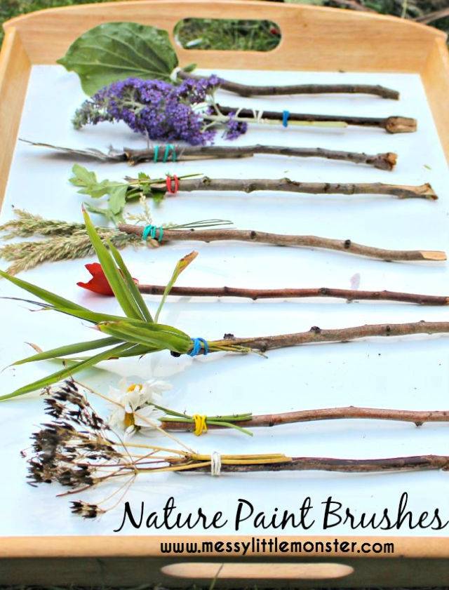 Make Your Own Nature Paint Brushe