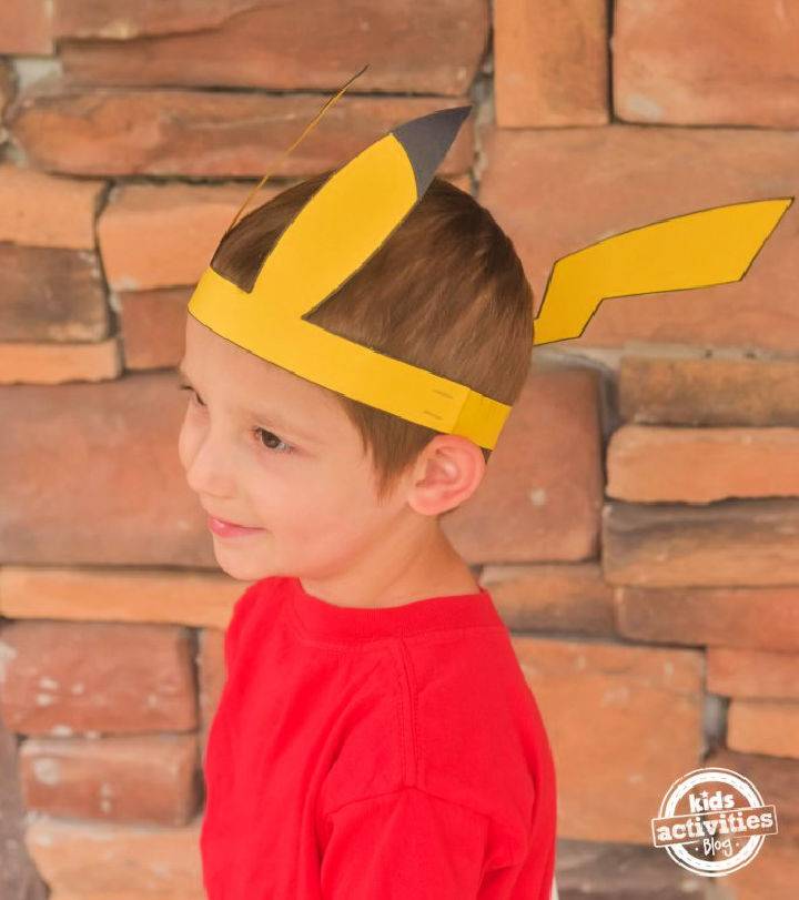 Make a Pikachu Paper Hat Free Printable Template