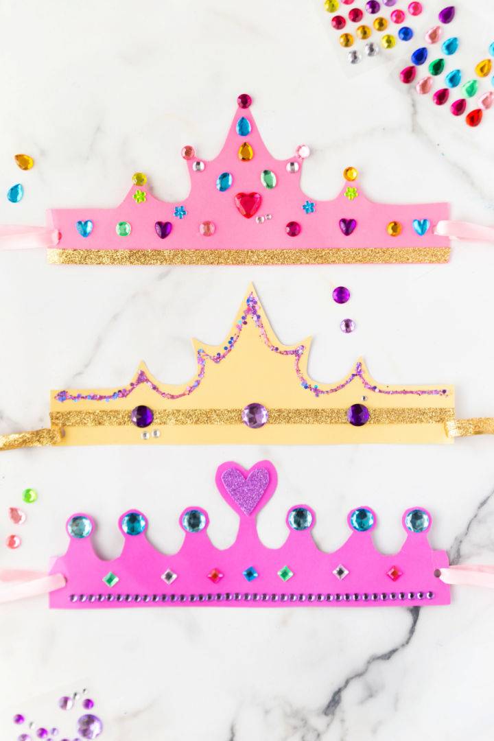  Make Your Own Princess Paper Crowns