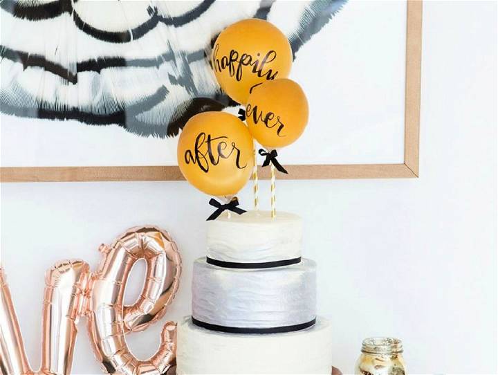 Make a Sharpie Balloon Wedding Cake Topper