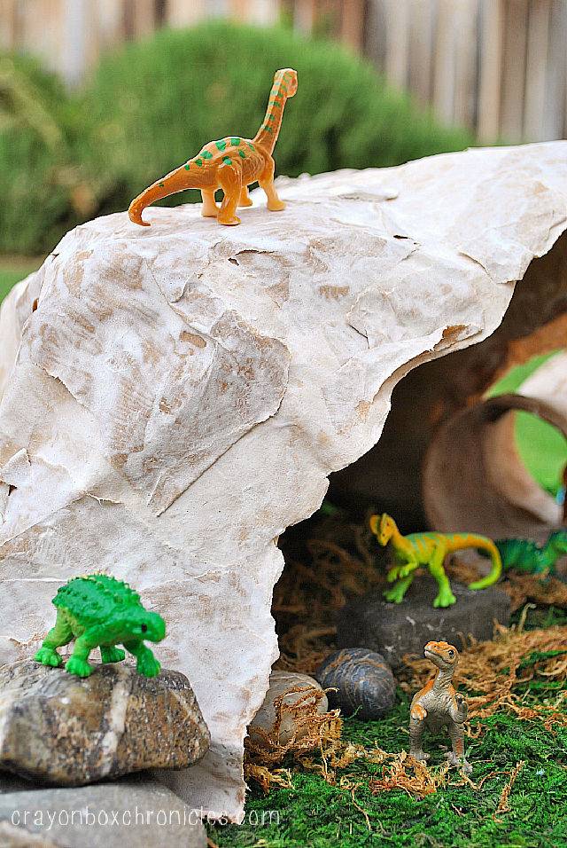 Making a Paper Mache Dinosaur Cave