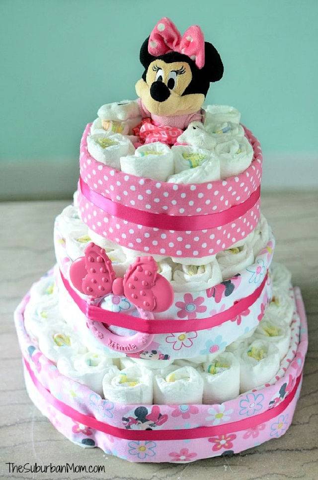 Minnie Mouse Diaper Cake Ideas