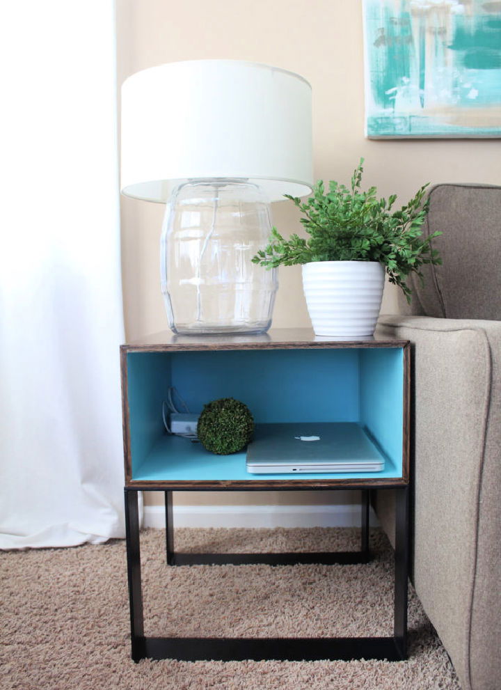 Modern DIY Industrial End Table