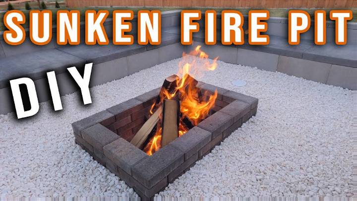 Modern DIY Sunken Fire Pit