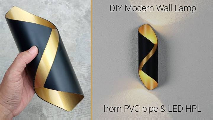 Modern DIY Wall Lamp With PVC Pipe
