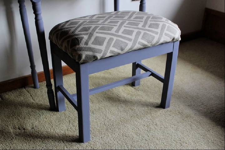 DIY Bench Seat Cushion Using a Bed Pillow Upcycle