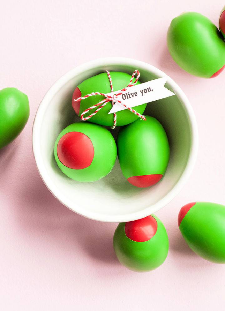 DIY Olive Stress Ball for Valentine's Day