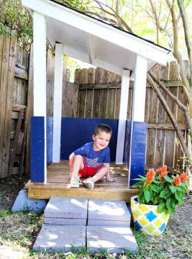 Handmade Outdoor Playhouse for Toddlers