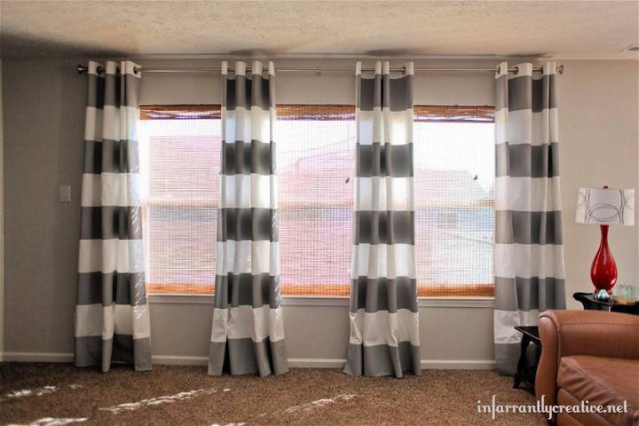 Painted Curtains Window Treatment – Step-by-Step Tutorial