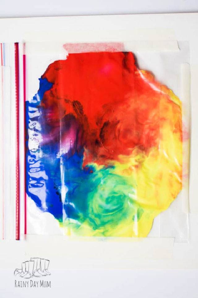 Paint Rainbow Sensory Bag for Toddlers