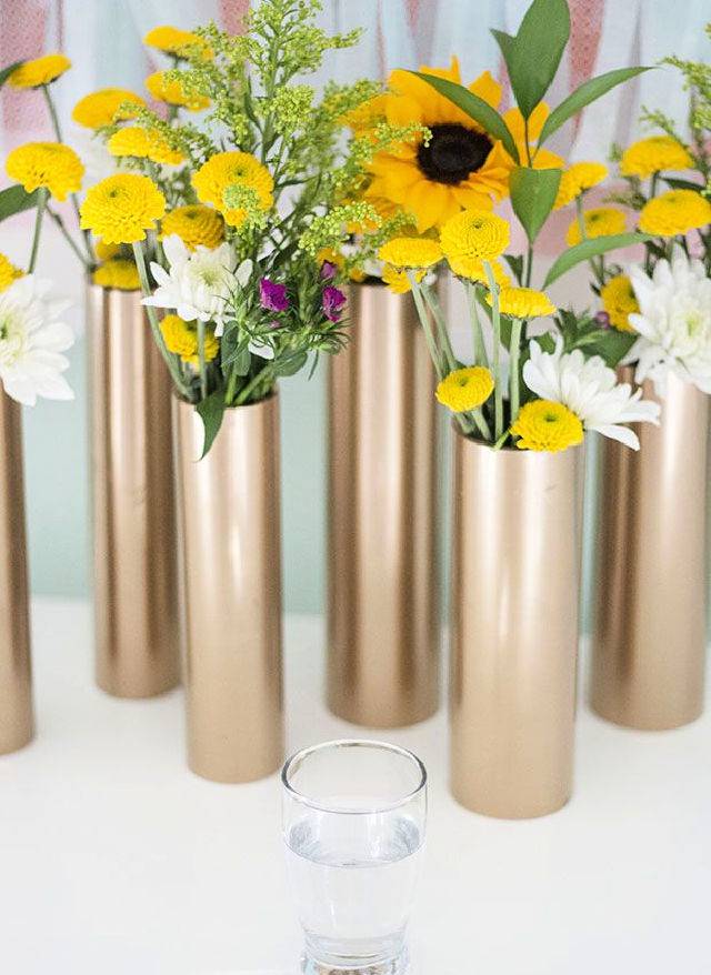 Painted Pvc Pipe Vases Decorating Ideas