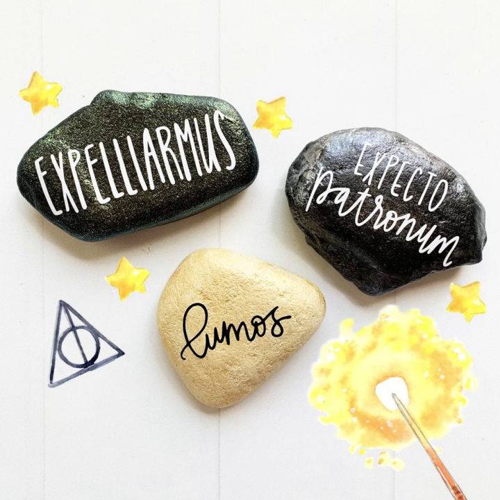 Painted Rocks Harry Potter Craft