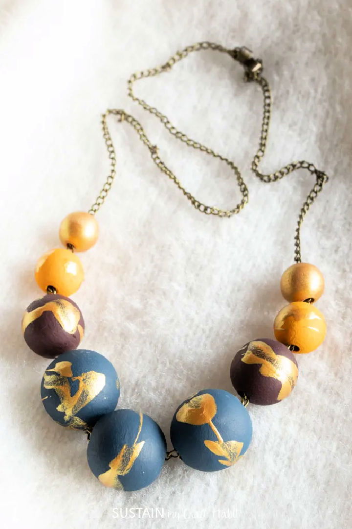 LaForce Be With You: Painted wood bead statement necklace