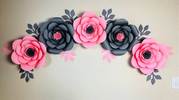 Paper Flowers Wall Decoration Ideas