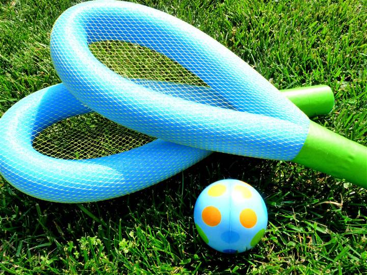 DIY Pool Noodle Racquet Ball Game for Adults