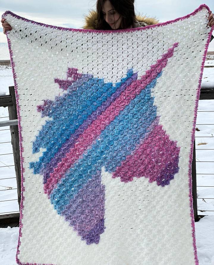 Quick Crochet Unicorn Dreams Afghan Pattern