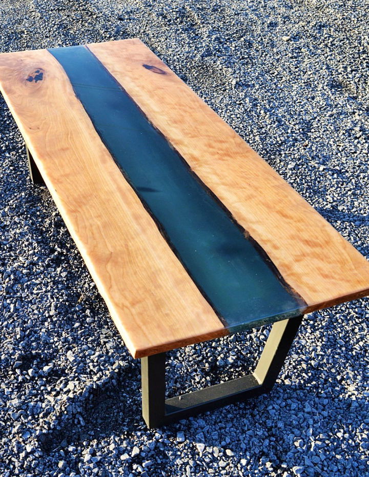 . DIY Live Edge Epoxy Resin River Coffee Table