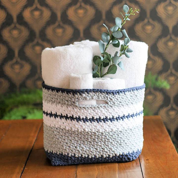 Quick and Easy Crochet the Jacqueline Basket Pattern