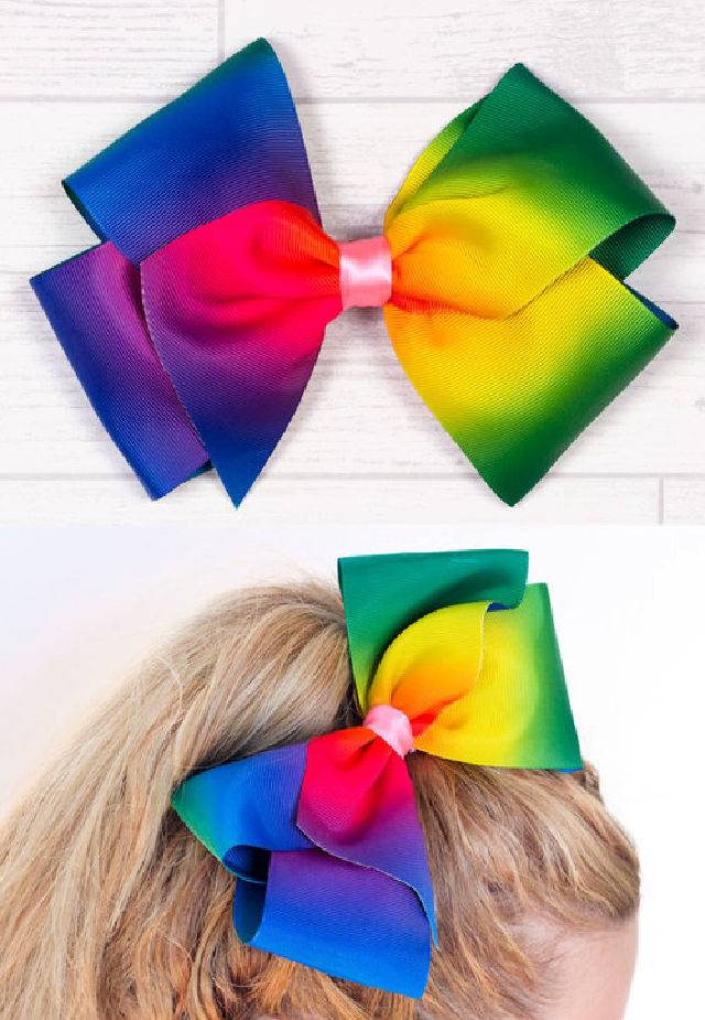 Rainbow Ribbon JOJO Style Boutique Hair Bow