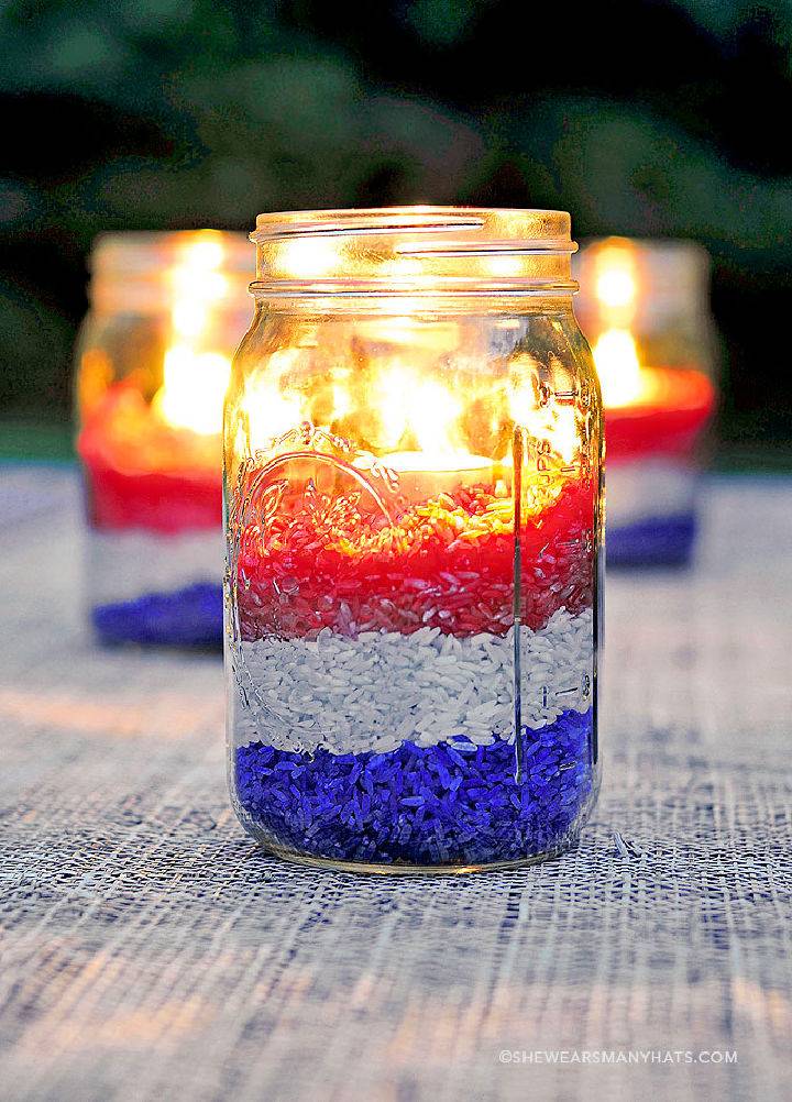 Red White and Blue for Memorial Day Decor