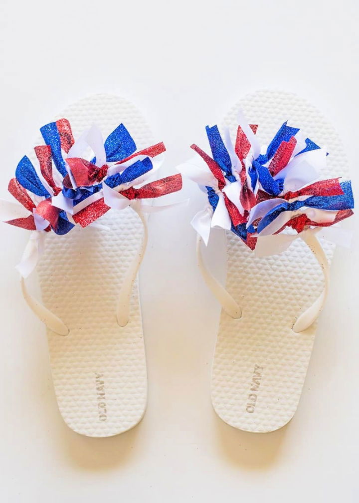 Ribbon Embellished Flip Flops Craft