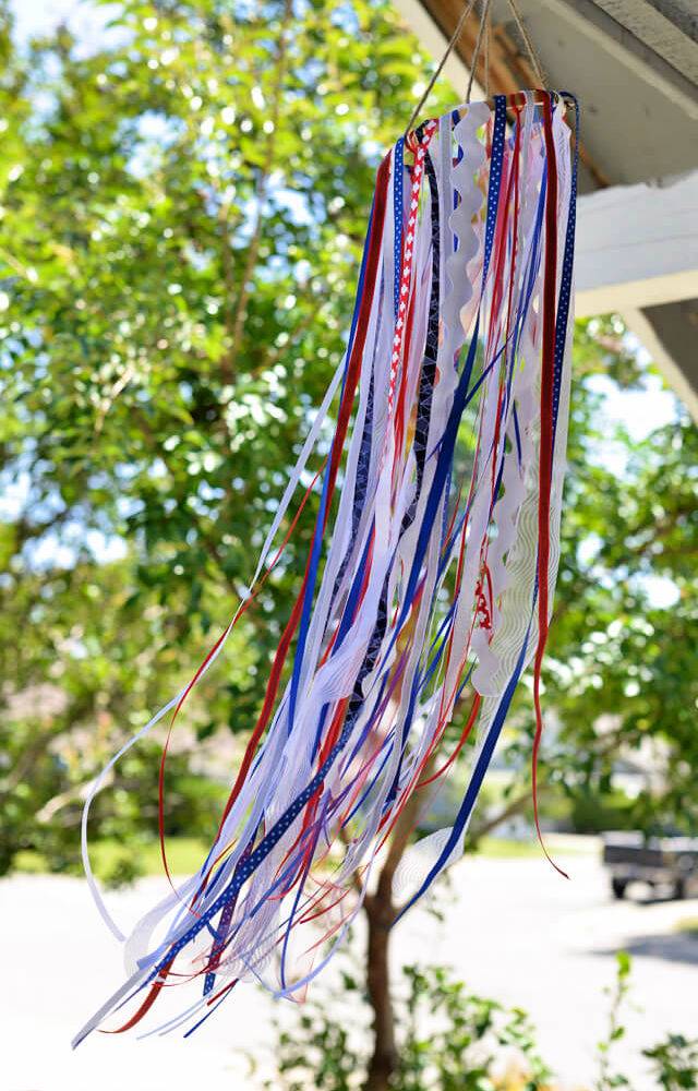 Ribbons and Scraps Windsock for 4th of July Decor